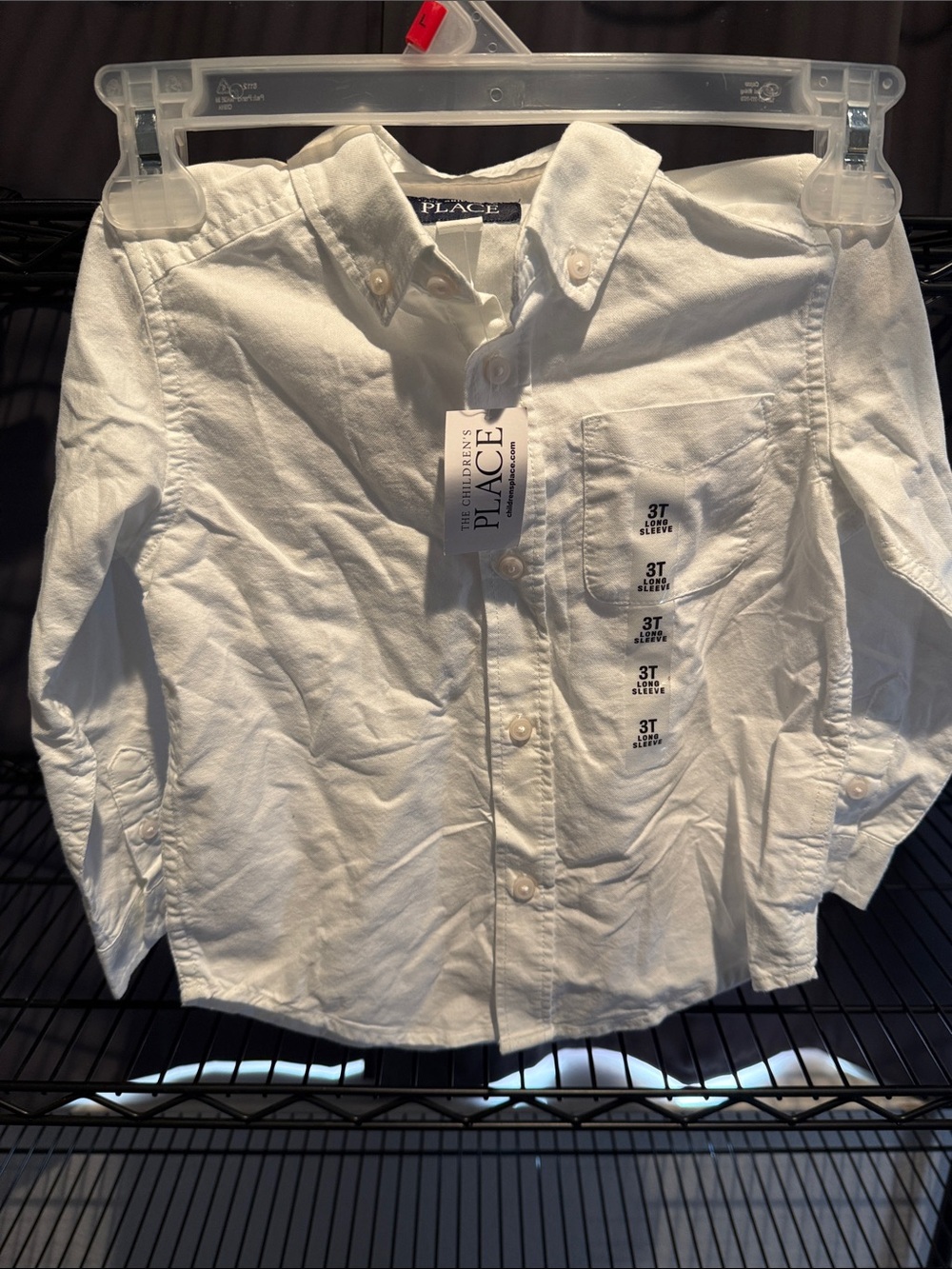 The Children's Place White Long-Sleeve Button-Up Shirt